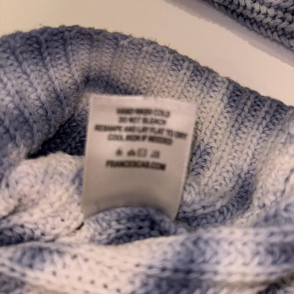 Blue Rain Women’s Cotton Sweater size Large Neutral and Blue Tie dye - Picture 5 of 6